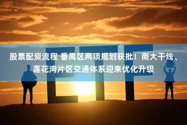 股票配资流程 番禺区两项规划获批！南大干线、莲花湾片区交通体系迎来优化升级